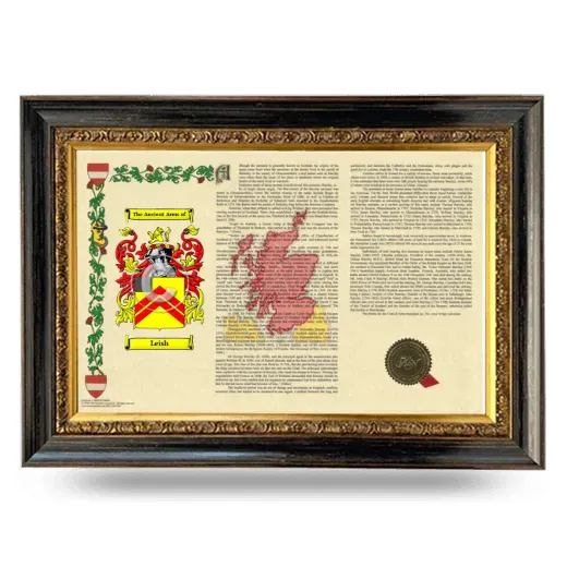Leish Armorial Landscape Framed - Heirloom