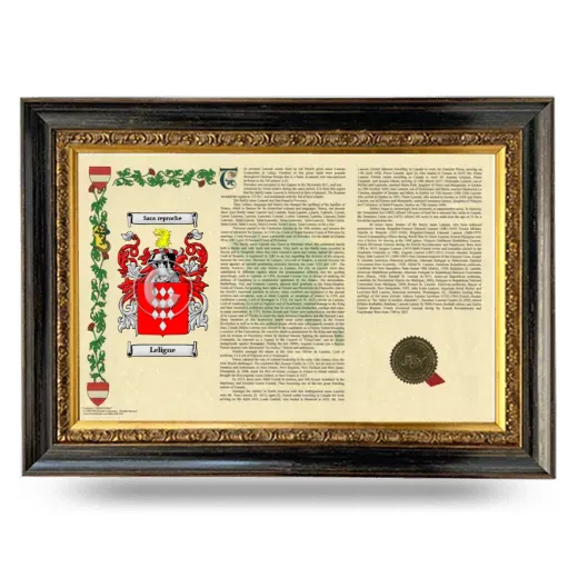 Leligne Armorial Landscape Framed - Heirloom