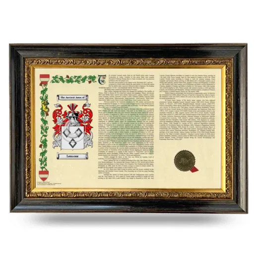 Lemour Armorial Landscape Framed - Heirloom