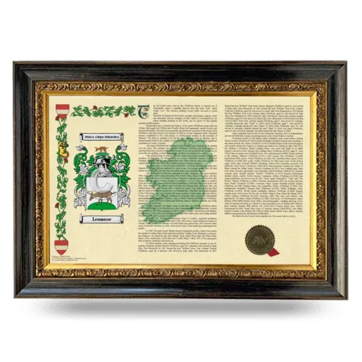 Lennane Armorial Landscape Framed - Heirloom