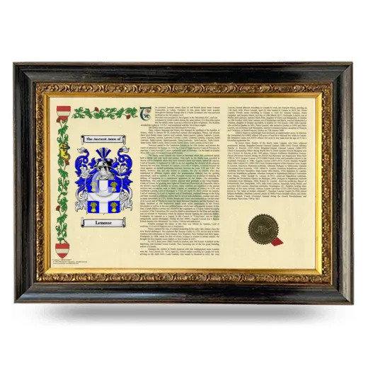 Lenoue Armorial Landscape Framed - Heirloom