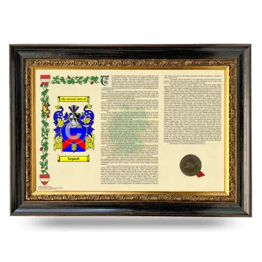 Lepard Armorial Landscape Framed - Heirloom