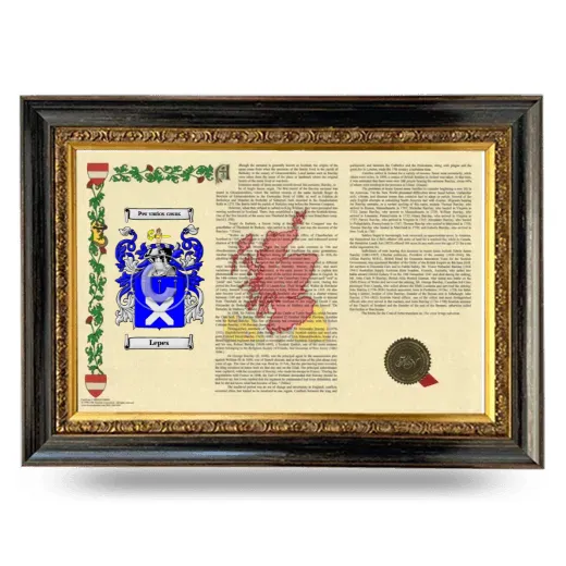 Lepes Armorial Landscape Framed - Heirloom