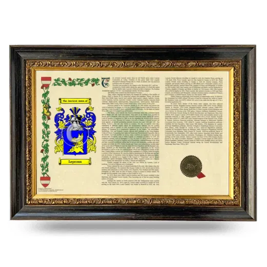 Leproux Armorial Landscape Framed - Heirloom