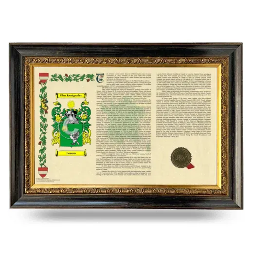Lerem Armorial Landscape Framed - Heirloom