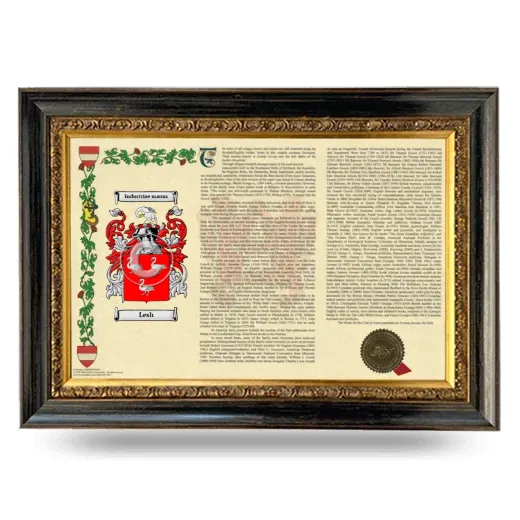 Lesh Armorial Landscape Framed - Heirloom