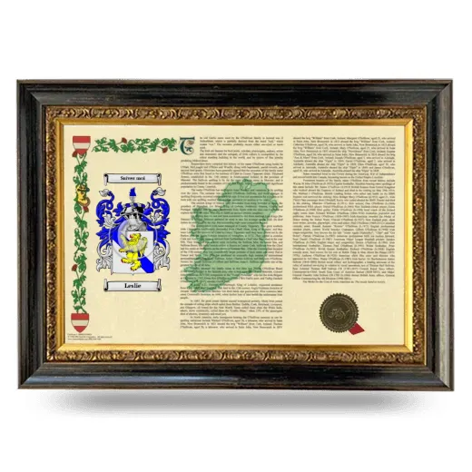 Leslie Armorial Landscape Framed - Heirloom