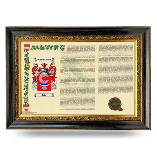 Leto Armorial Landscape Framed - Heirloom