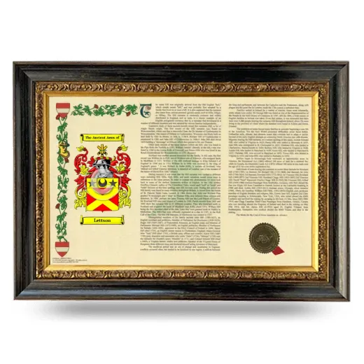 Lettson Armorial Landscape Framed - Heirloom