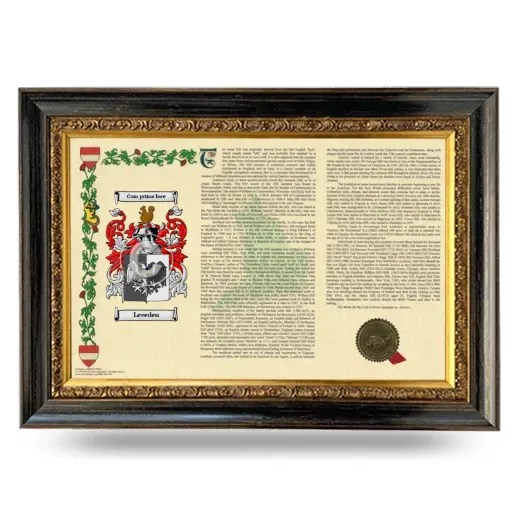 Leveden Armorial Landscape Framed - Heirloom
