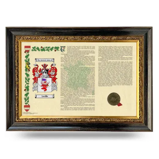Leville Armorial Landscape Framed - Heirloom