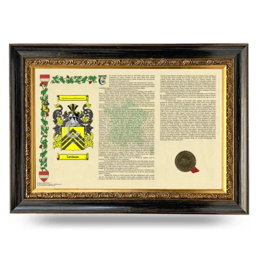 Levison Armorial Landscape Framed - Heirloom