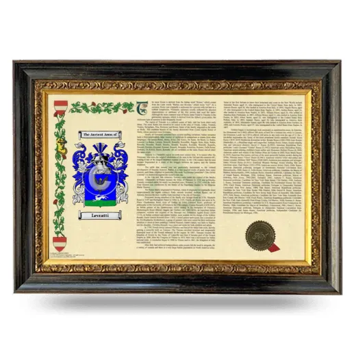 Levratti Armorial Landscape Framed - Heirloom