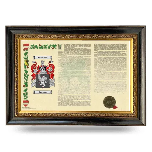 Lewison Armorial Landscape Framed - Heirloom