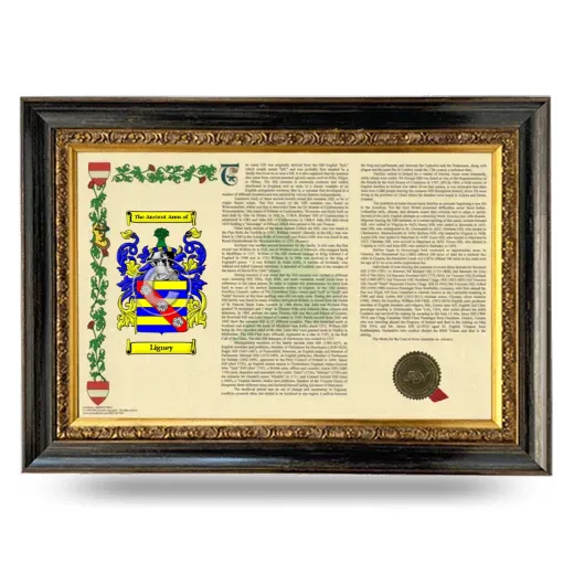 Ligney Armorial Landscape Framed - Heirloom