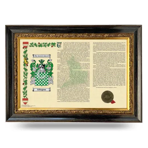 Lillington Armorial Landscape Framed - Heirloom