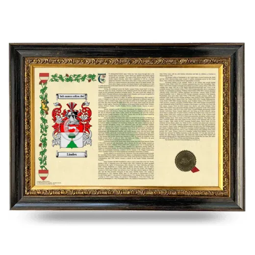 Lindes Armorial Landscape Framed - Heirloom