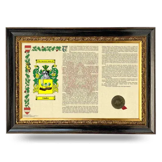 Lindes Armorial Landscape Framed - Heirloom