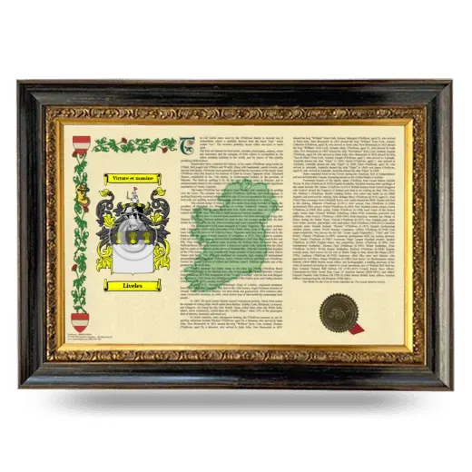 Liveles Armorial Landscape Framed - Heirloom