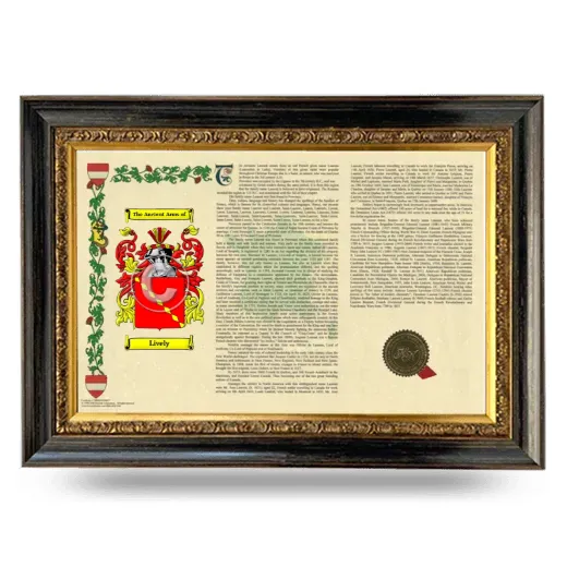 Lively Armorial Landscape Framed - Heirloom