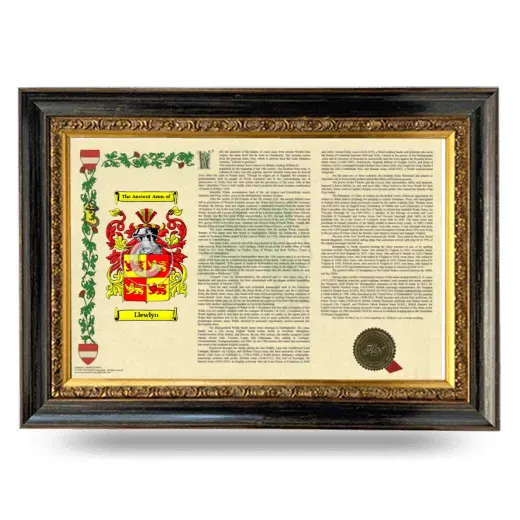 Llewlyn Armorial Landscape Framed - Heirloom