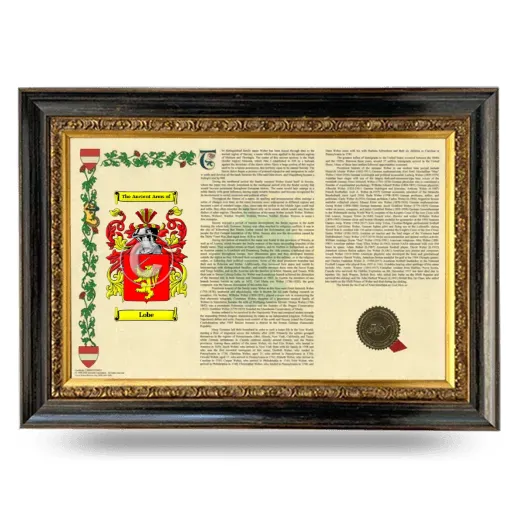 Lobe Armorial Landscape Framed - Heirloom