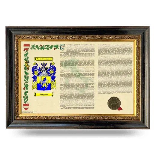 Logreco Armorial Landscape Framed - Heirloom