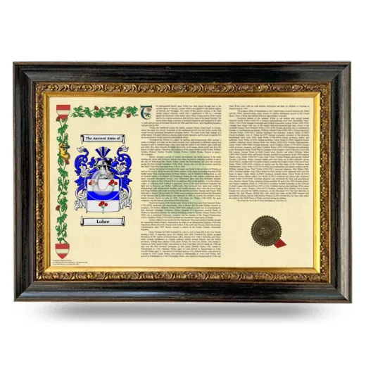Lohre Armorial Landscape Framed - Heirloom