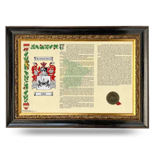 Lolas Armorial Landscape Framed - Heirloom