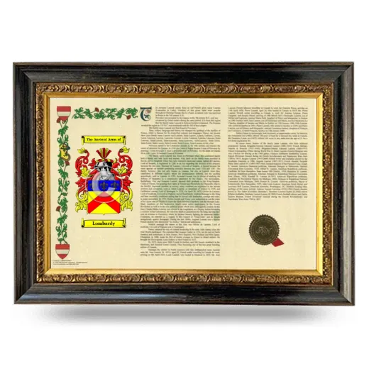 Lombardy Armorial Landscape Framed - Heirloom