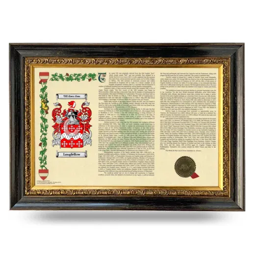 Longfellow Armorial Landscape Framed - Heirloom