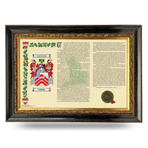 Lonton Armorial Landscape Framed - Heirloom
