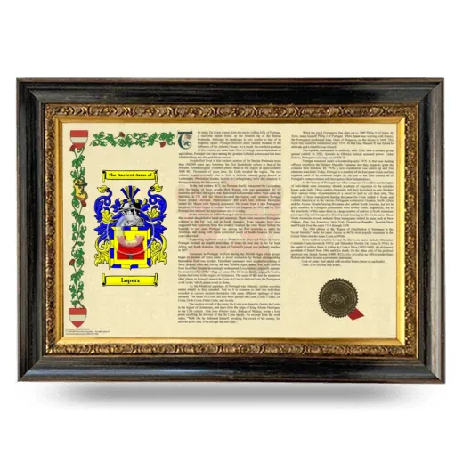 Lopers Armorial Landscape Framed - Heirloom