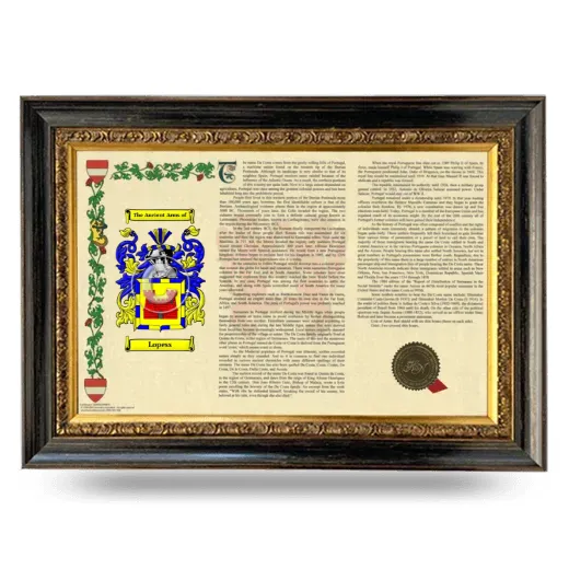 Lopess Armorial Landscape Framed - Heirloom