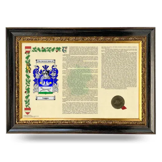 Loppo Armorial Landscape Framed - Heirloom
