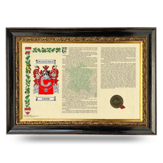 Lorrent Armorial Landscape Framed - Heirloom