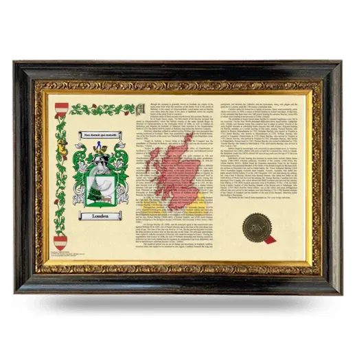 Louden Armorial Landscape Framed - Heirloom