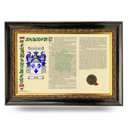 Louis Armorial Landscape Framed - Heirloom