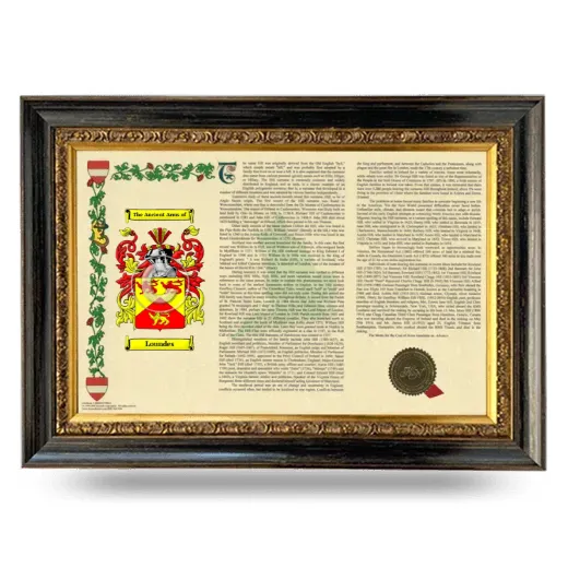 Loundes Armorial Landscape Framed - Heirloom