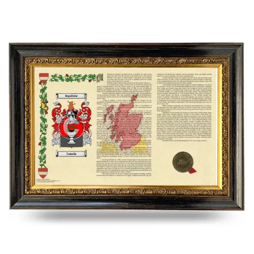 Louria Armorial Landscape Framed - Heirloom