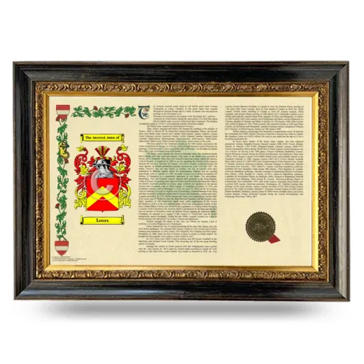 Lours Armorial Landscape Framed - Heirloom