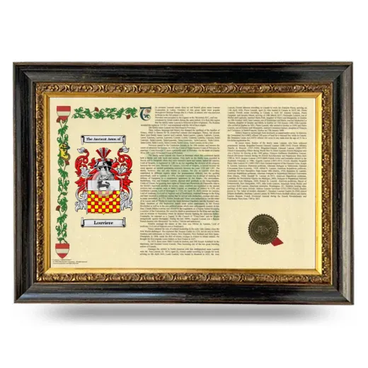 Louviere Armorial Landscape Framed - Heirloom