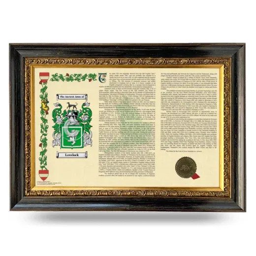 Lovelock Armorial Landscape Framed - Heirloom
