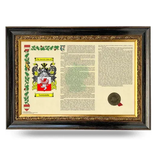 Lovenstein Armorial Landscape Framed - Heirloom