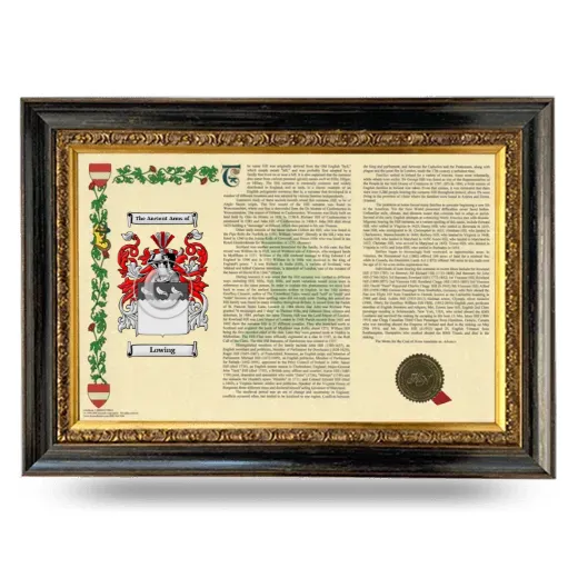 Lowing Armorial Landscape Framed - Heirloom