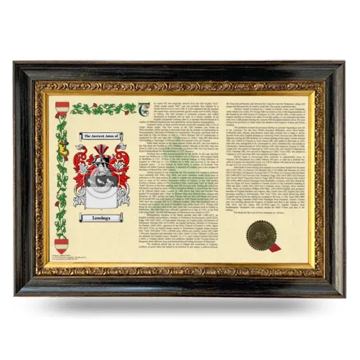 Lowings Armorial Landscape Framed - Heirloom