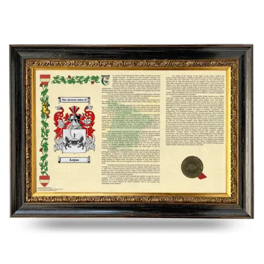 Loyas Armorial Landscape Framed - Heirloom