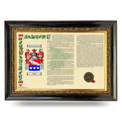 Lucà Armorial Landscape Framed - Heirloom