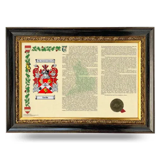 Lucin Armorial Landscape Framed - Heirloom