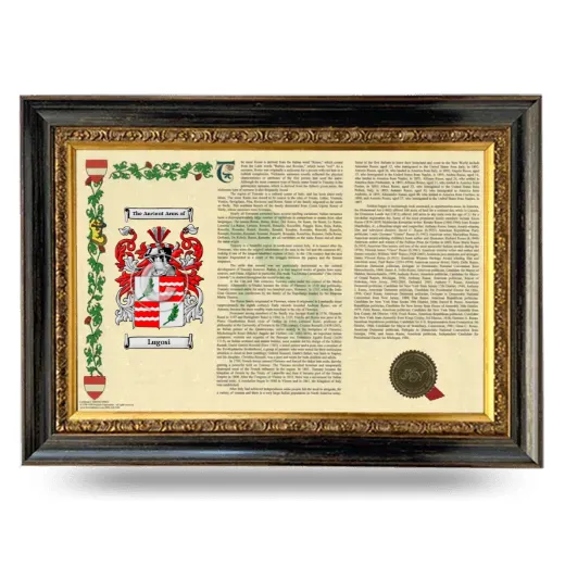 Lugosi Armorial Landscape Framed - Heirloom